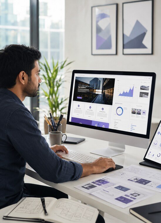 GetPromoted website design team creating a responsive business website